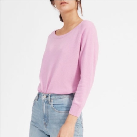 Everlane Cashmere Ballerina Sweater Mauve Pink/Lilac - Picture 4 of 12